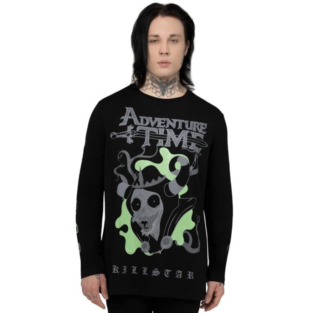 Killstar evil magic long sleeve adventure time black green t shirt
